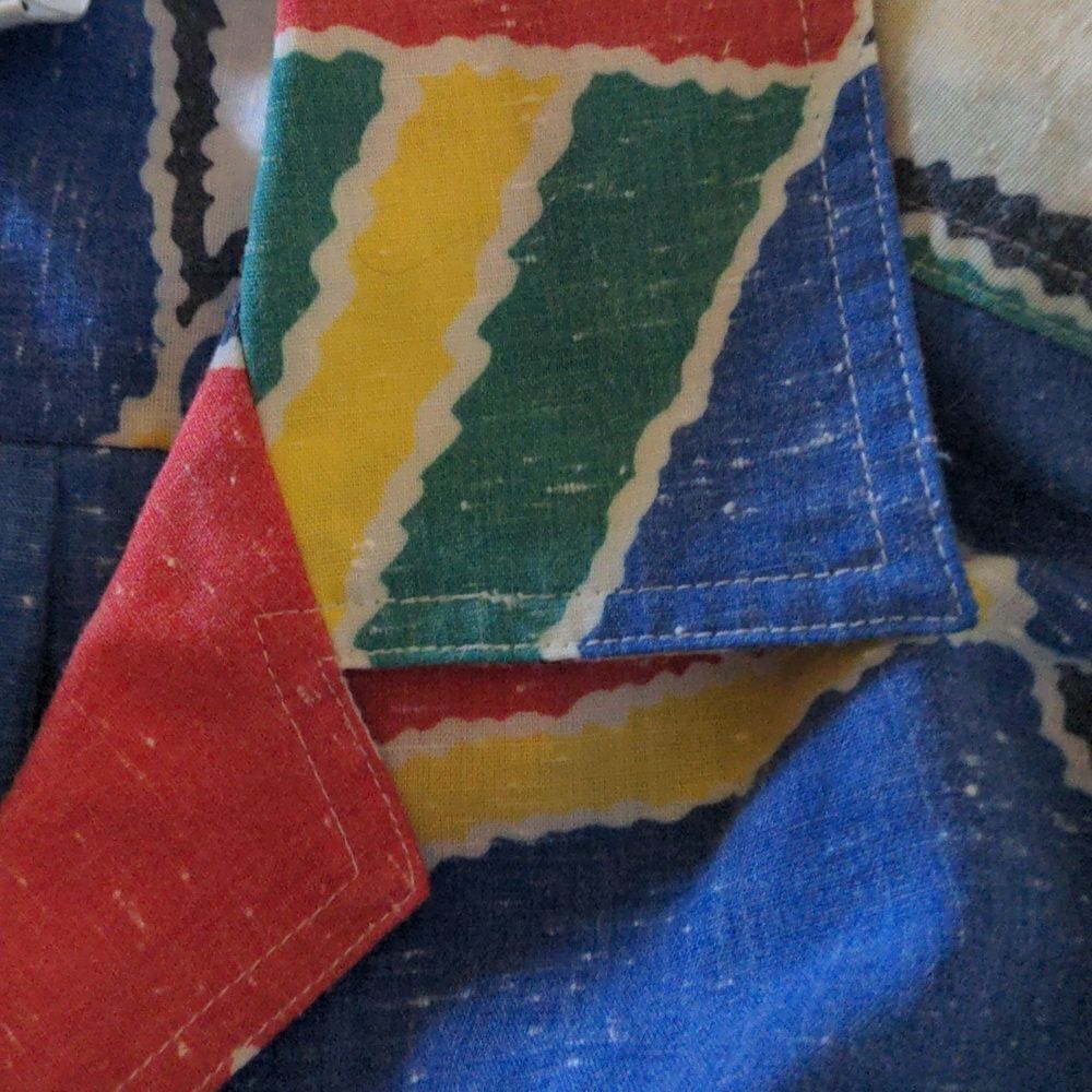 Lady Arrow vintage Rainbow abstract print top - Picture 5 of 6